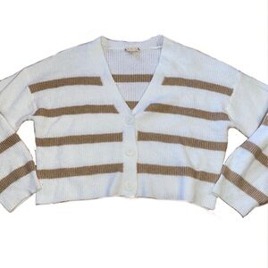 Striped crop Cardigan